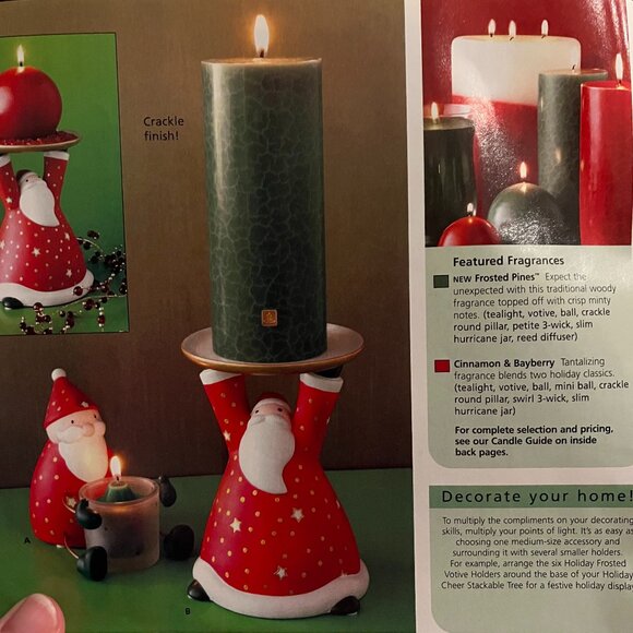 PartyLite Holiday Cheer Santa Candleholder - Picture 4 of 10